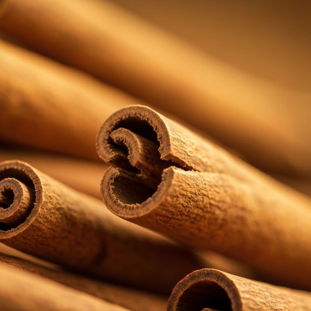 Cinnamon sticks and powder background